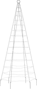 vidaXL - Lichtkegel - aan - vlaggenmast - 200 - meerkleurige - LED's - 180 - cm