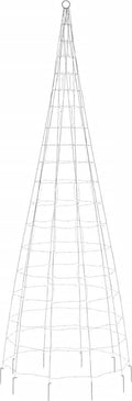 vidaXL - Lichtkegel - aan - vlaggenmast - 550 - koudwitte - LED's - 300 - cm