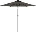 vidaXL - Parasol - met - stalen - paal - 225x225x212 - cm - antracietkleurig