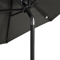 vidaXL - Parasol - met - stalen - paal - 225x225x212 - cm - antracietkleurig