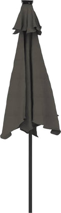 vidaXL - Parasol - met - stalen - paal - 225x225x212 - cm - antracietkleurig