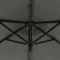 vidaXL - Parasol - met - stalen - paal - 225x225x212 - cm - antracietkleurig