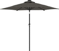 vidaXL - Parasol - met - stalen - paal - 225x225x212 - cm - antracietkleurig