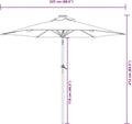 vidaXL - Parasol - met - stalen - paal - 225x225x212 - cm - antracietkleurig