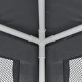 vidaXL - Partytent - met - 8 - mesh - zijwanden - 3x9 - m - HDPE - antracietkleurig