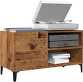vidaXL - Platenkast - 84,5x38x48 - cm - bewerkt - hout - oud - houtkleurig