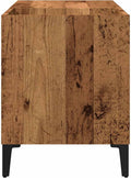 vidaXL - Platenkast - 84,5x38x48 - cm - bewerkt - hout - oud - houtkleurig