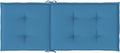 vidaXL - Stoelkussens - 6 - st - hoge - rug - 120x50x4 - cm - stof - gemêleerd - blauw