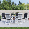 vidaXL - Stoelkussens - 6 - st - hoge - rug - ruitpatroon - stof - zwart