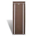 vidaXL - Stoffen - schoenenrek - met - hoes - 162 - x - 57 - x - 29 - cm - bruin