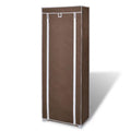 vidaXL - Stoffen - schoenenrek - met - hoes - 162 - x - 57 - x - 29 - cm - bruin