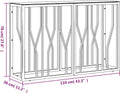 vidaXL - Wandtafel - 110x30x70 - cm - roestvrij - staal - en - glas - zilverkleurig