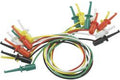VOLTCRAFT Meetsnoerenset Krokodilklem Krokodilklem 0.28 m Zwart, Rood, Groen, Geel, Wit 1 set(s)