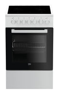 Beko FSM57100GW - Fornuis - Keramische kookplaat - Wit zwart