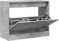 Schoenenkast 80x34x63 cm bewerkt hout betongrijs
