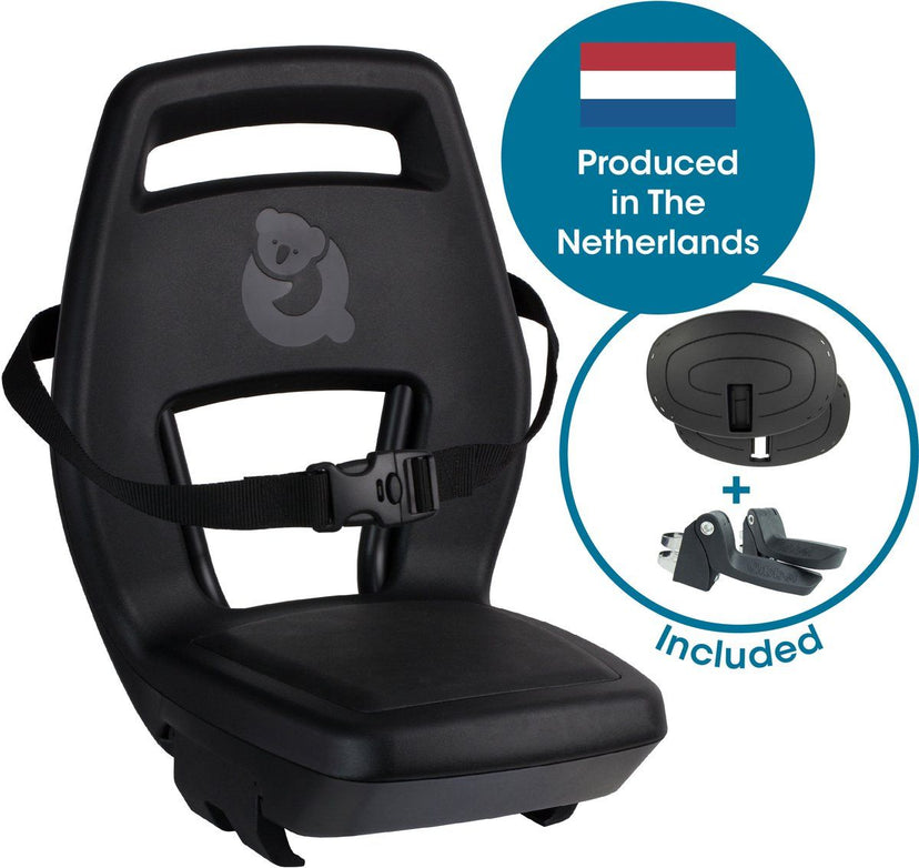 Qibbel Junior 6+ - Fietsstoeltje Achter - Quick Connect - Zwart