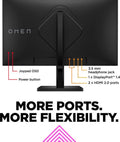 HP Omen 27q (780H4AA) - Gamingmonitor - QHD 165 Hz 1 ms - Zwart