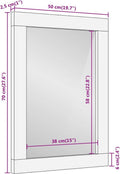 vidaXL - Badkamerspiegel - 50x70x2,5 - cm - massief - mangohout - en - glas