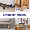 Moeve Meubelroller - Meubeltransporter - Draagvermogen 700kg - 4 stuks - Kleur Zwart/Blauw