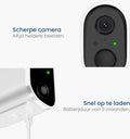 Gologi Homestation - Beveiligingscamera Draadloos - Nachtzicht - 2K Ultra HD - IP66 Waterproof - Wit (2 stuks)
