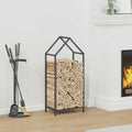 vidaXL - Brandhoutrek - 40x25x90 - cm - koudgewalst - staal - antracietkleurig
