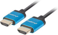 Lanberg CA-HDMI-22CU-0010-BK - HDMI Kabel V2.0 4K SLIM - 1 m - Zwart/Blauw