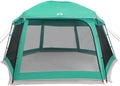 vidaXL - Zwembadtent - uitneembare - buiten- - gaaswanden - 512x458 - cm - zeegroen