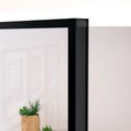 vidaXL - Binnendeur - 93x201,5 - cm - gehard - glas - en - aluminium - smal - zwart