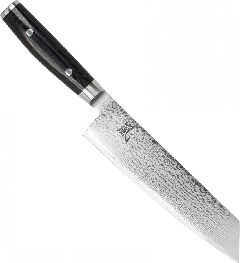 Yaxell Ran Kiritsuke 20 cm - 69 Lagen Damaststaal - VG10 Staal - 61 HRC - Canvas-Micarta Heft