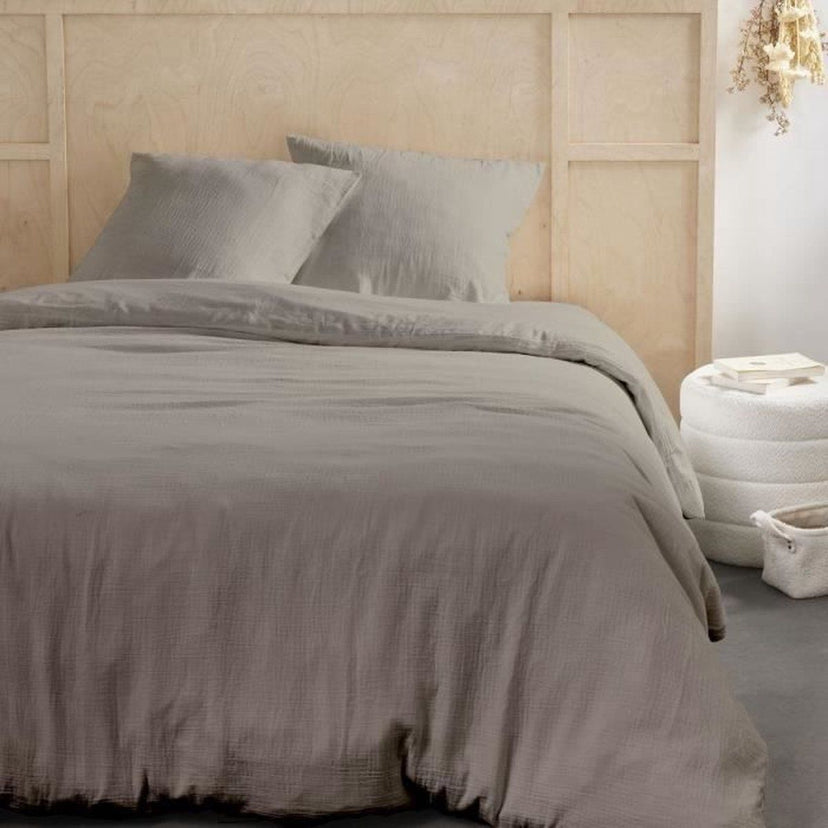 Bedset - TODAY - 123321 - 2 personen - 240x220cm - Effen katoenen gaas - Dune