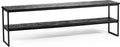 Furntastik Alfena Tv-meubel 150 cm, Aged Teak, zwart