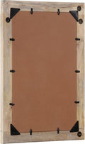 vidaXL - Badkamerspiegel - 50x70x2,5 - cm - massief - mangohout - en - glas