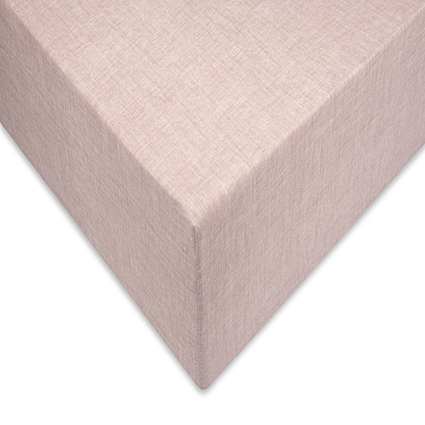 Zo Home Lino Hoeslaken Katoen 35cm Hoek Linnen Look - 160x200cm - shell nude