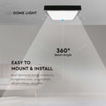 V-Tac VT-8618 LED Plafondlamp - 18W - Zwart - 4000K - Vierkant - Geschikt voor badkamer