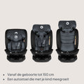 Lionelo Bastiaan RWF i-Size Autostoel - 360° Draaibaar - ISOFIX - Achterwaarts & Voorwaarts - Zwart / Grijs